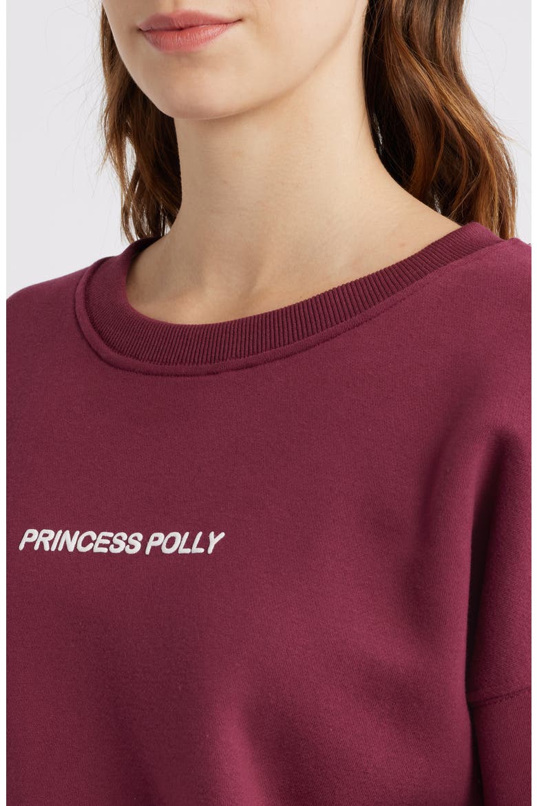 Logo Graphic Crewneck Sweatshirt, Alternate, color, BURGUNDY