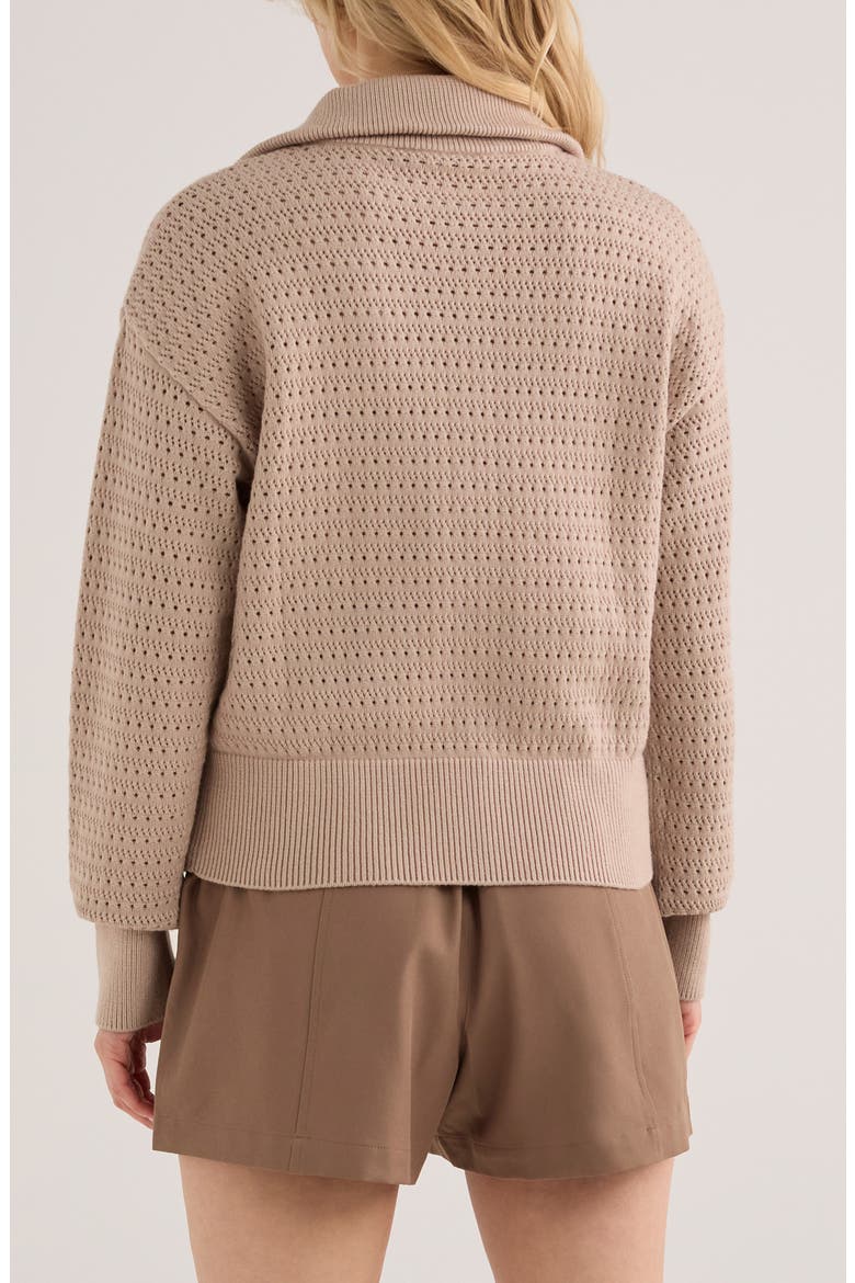 Darla Half Zip Sweater, Alternate, color, LIGHT TAUPE