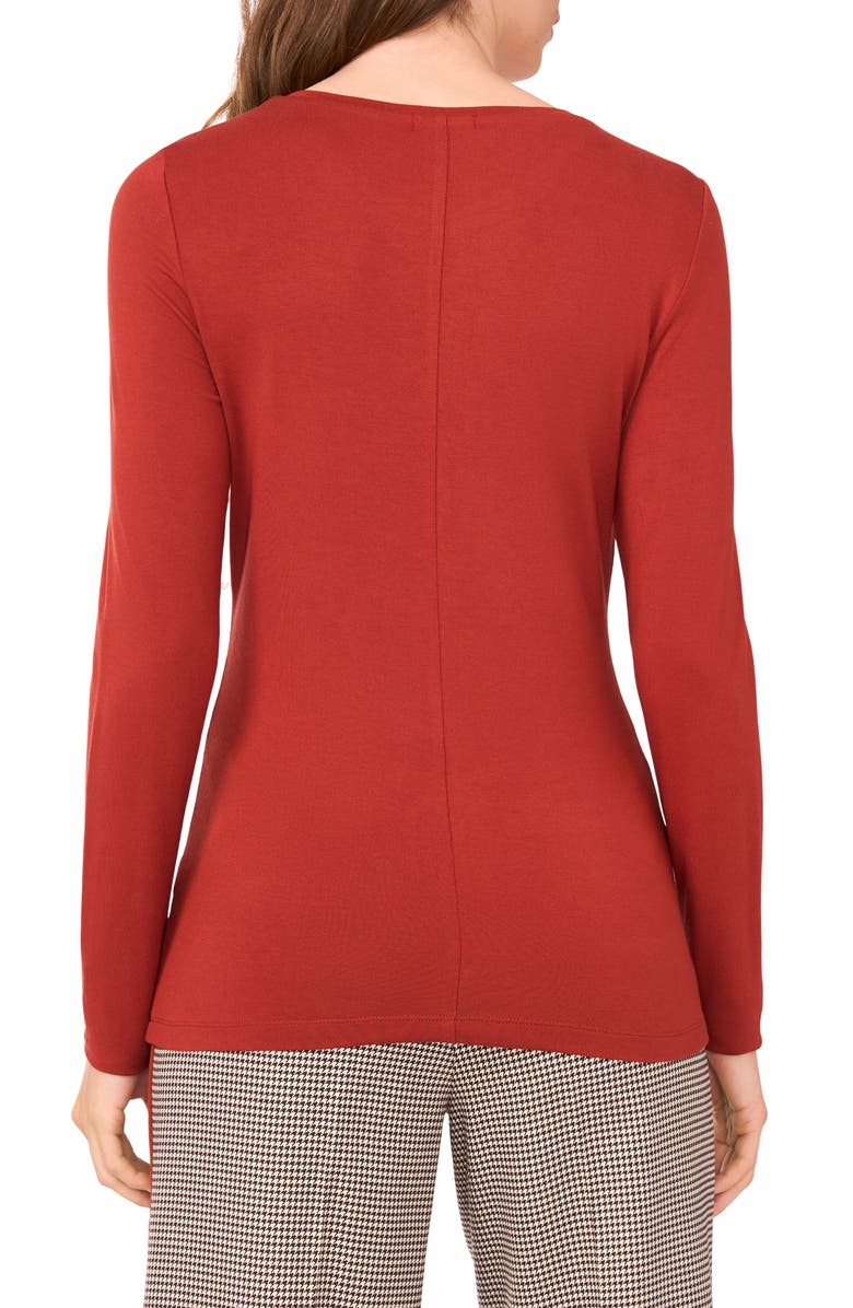 Halogen<sup>®</sup> Crewneck Long Sleeve T-Shirt, Alternate, color, Burnt Henna