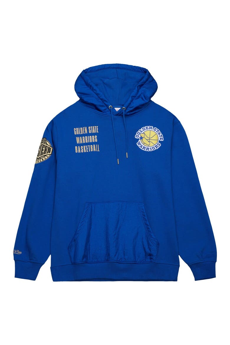 Men's Mitchell & Ness Royal Golden State Warriors  Team OG 2.0 Vintage Logo Fleece Pullover Hoodie, Alternate, color, Royal