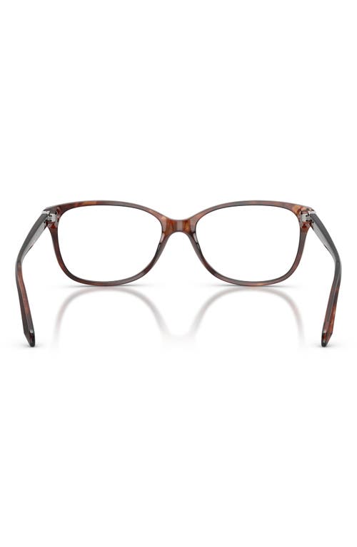Tiffany & Co . 52mm Square Optical Glasses In Spotted Brown/demo Lens