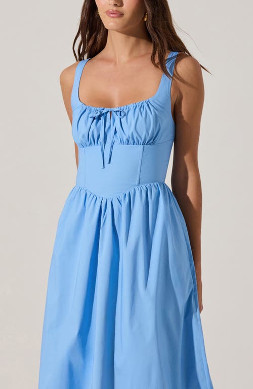ASTR ASTR THE LABEL CORSET FIT & FLARE DRESS
