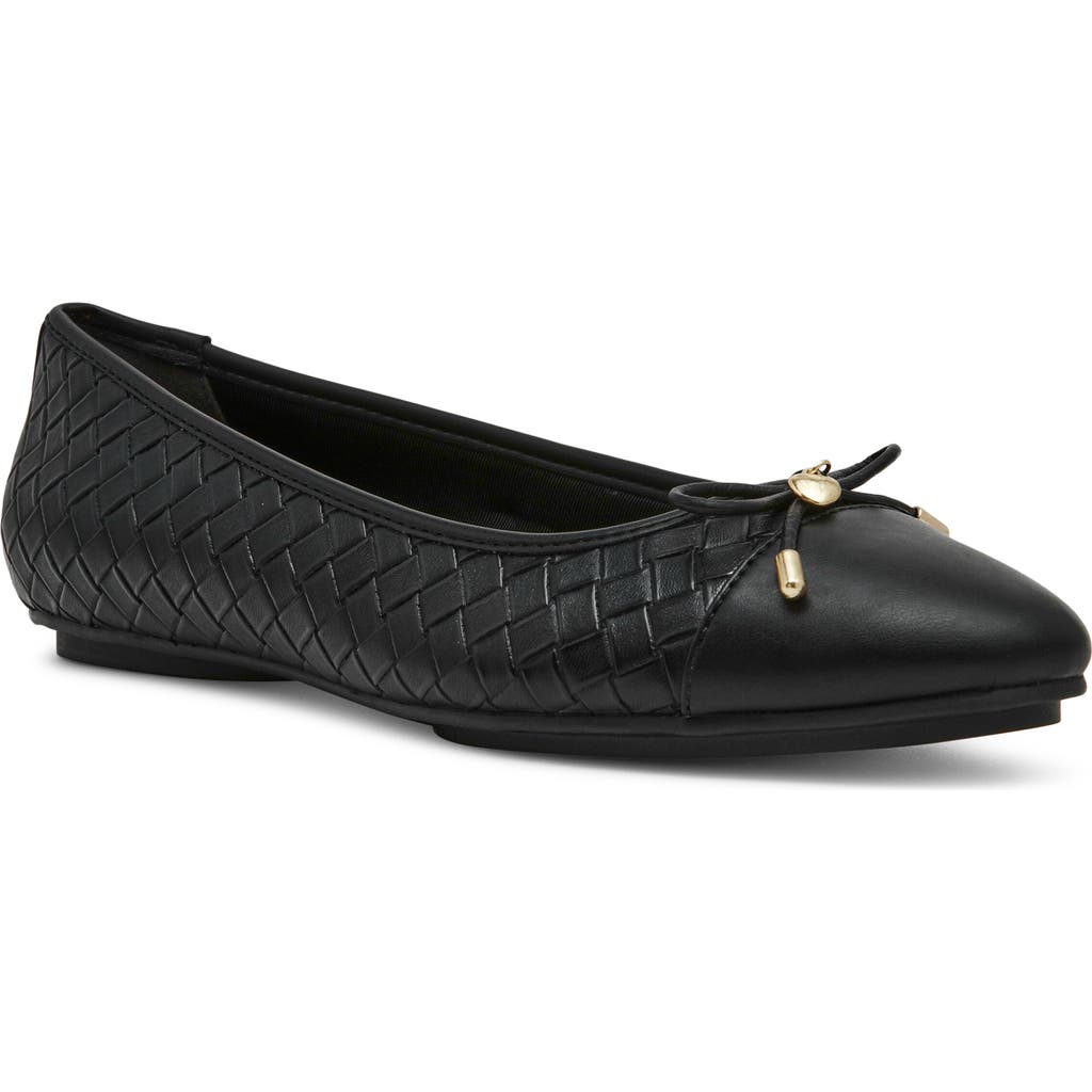 Anne Klein Luci Cap Toe Ballet Flat In Black
