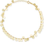 SPHERA MILANO 14K Gold Vermeil Disc Charm Anklet