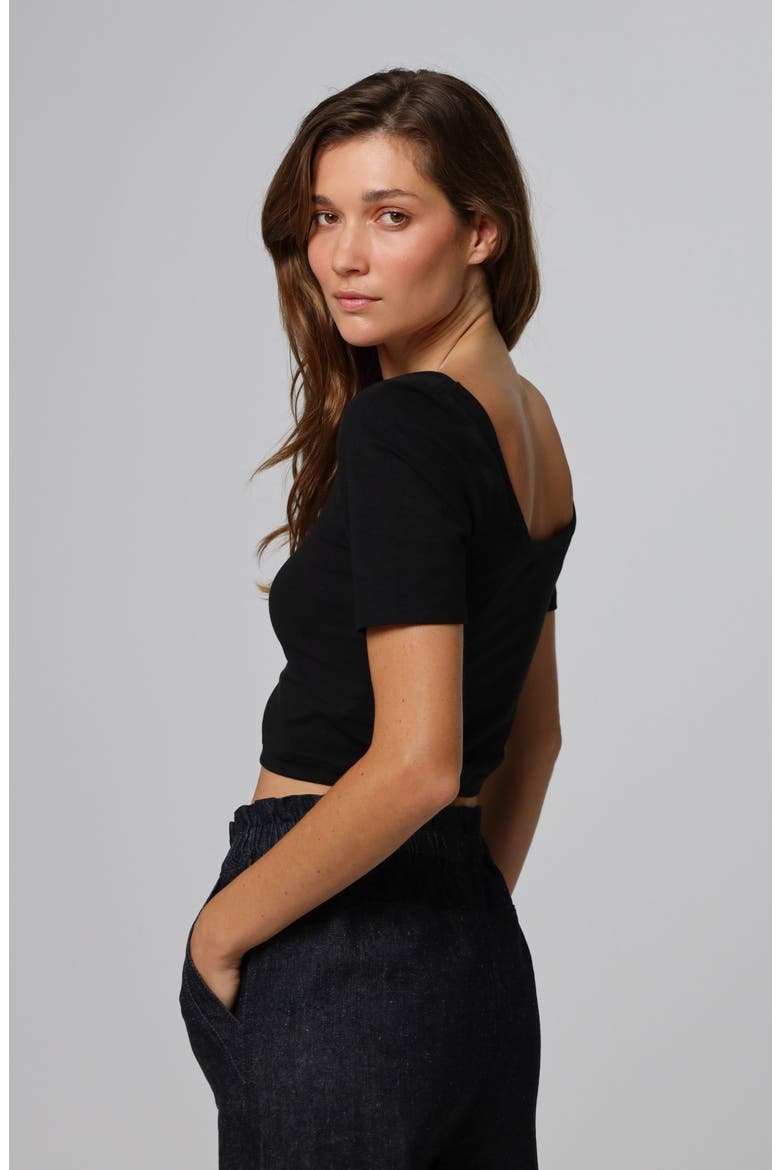 Classics Squareneck T-Shirt, Alternate, color, black