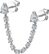 Anita Ko 18k Gold Double Pear Diamond Loop Earring