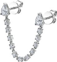 Anita Ko 18k Gold Double Pear Diamond Loop Earring