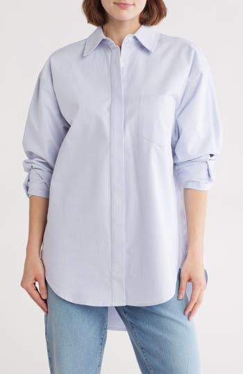 GOOD AMERICAN GOOD AMERICAN GOOD OXFORD BUTTON-UP SHIRT 