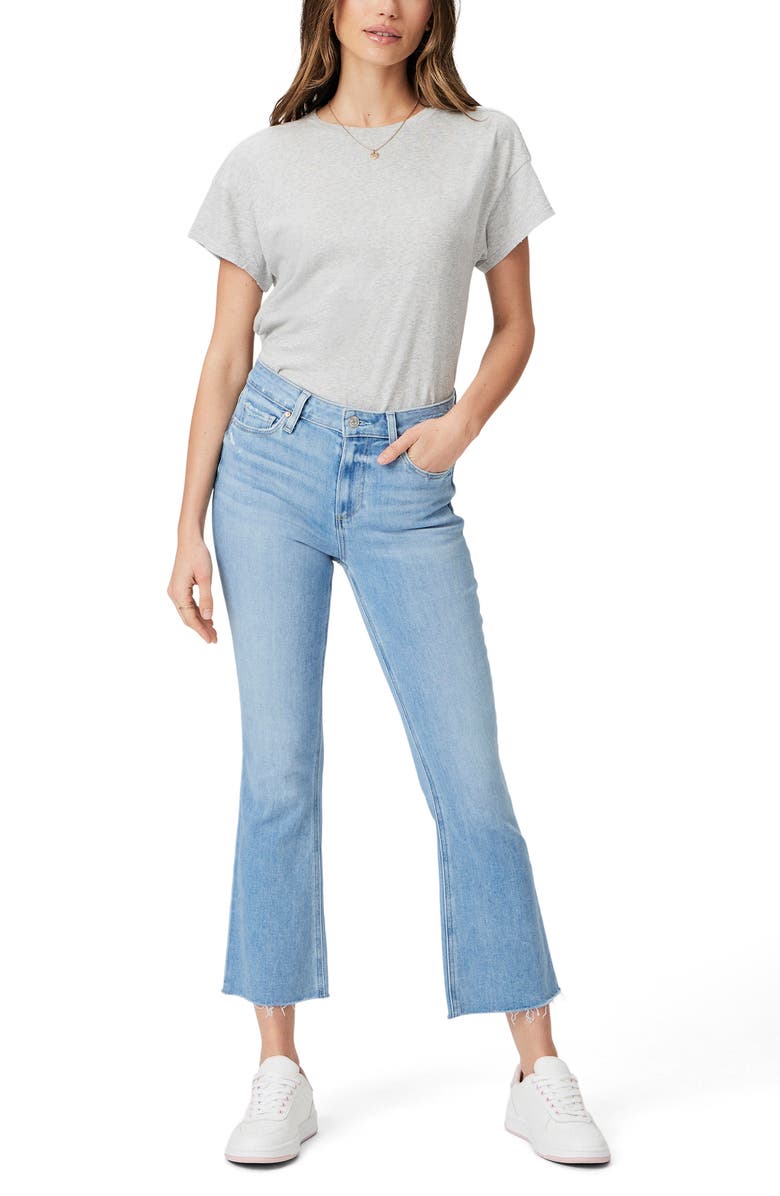 PAIGE Colette Raw Hem Crop Flare Jeans, Alternate, color,