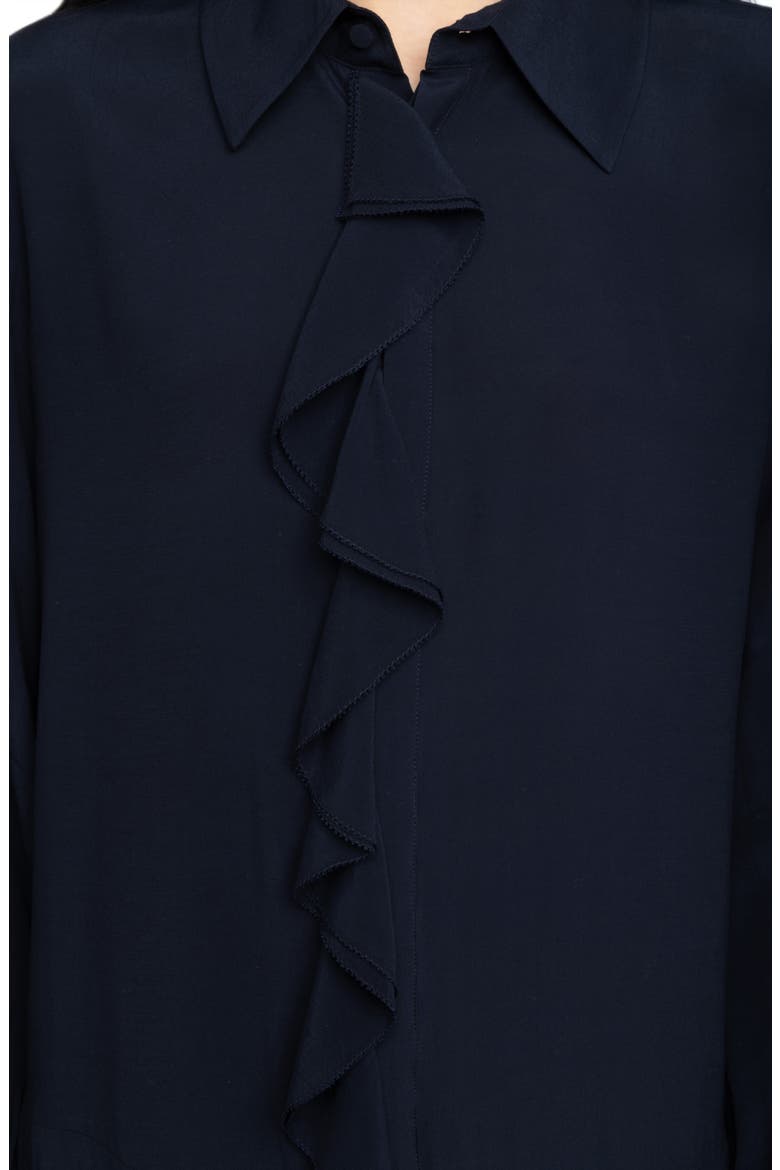 Rhelyne Ruffle Long Sleeve Shirtdress, Alternate, color, ENCRE