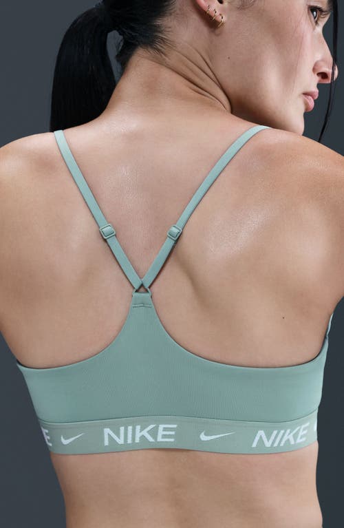 Nike Indy Light Support Padded Adjustable Sports Bra In Green