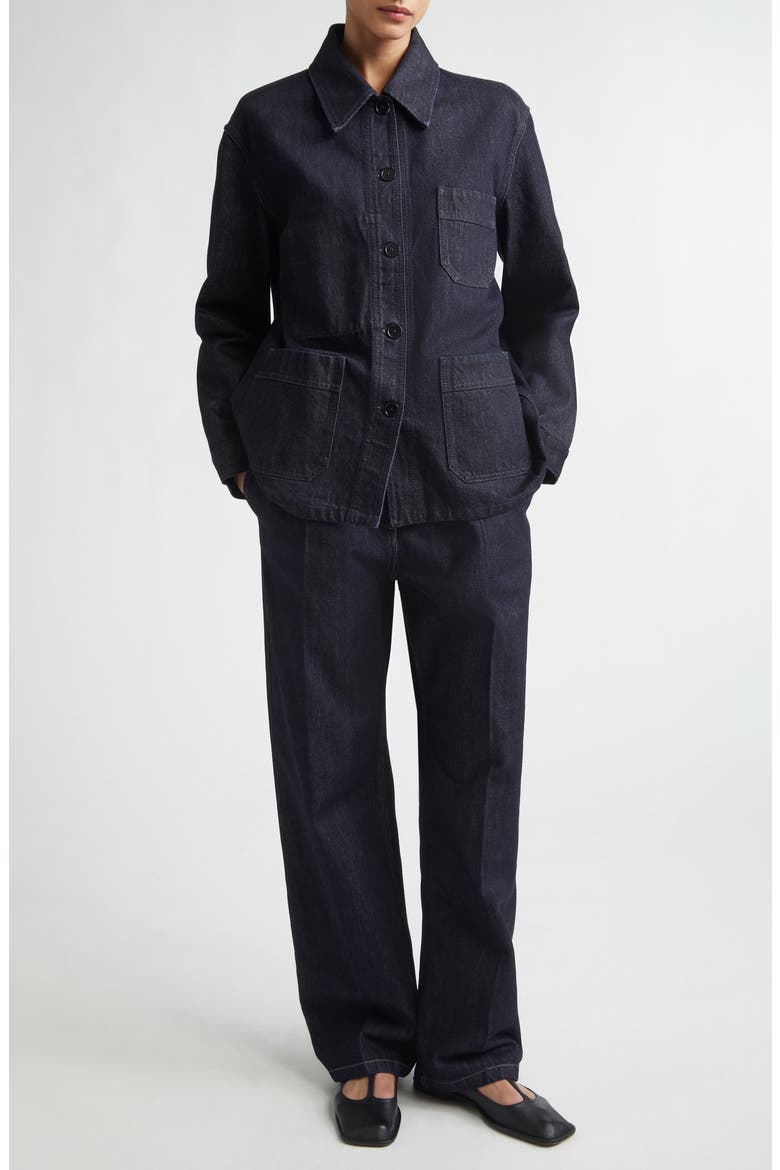 Pleated Straight Leg Jeans, Alternate, color, MAGNET
