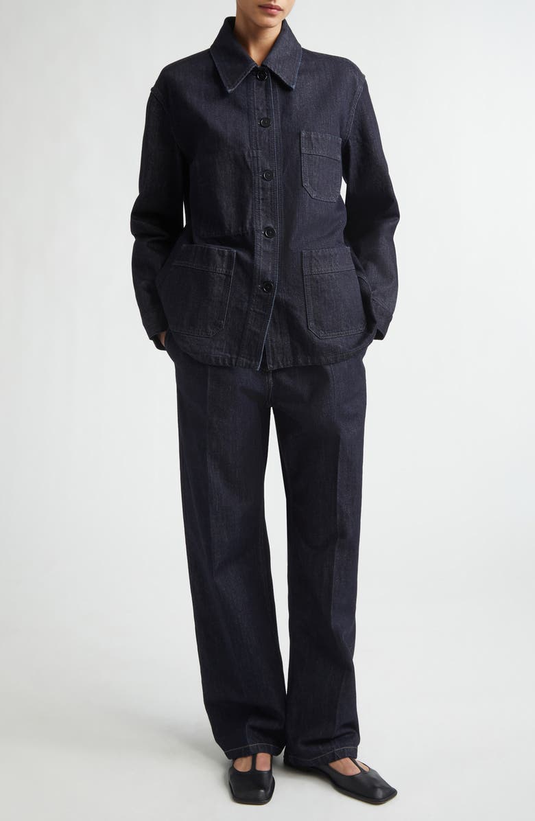 Jil Sander Workwear Denim Jacket, Alternate, color, Magnet