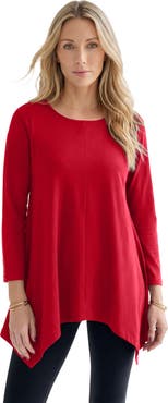 Roaman's Plus Size Ultimate Handkerchief Hem Tunic