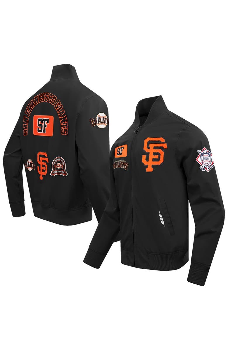 PRO STANDARD Men's Pro Standard Black San Francisco Giants Area Code Twill Full-Zip Jacket, Main, color, Black