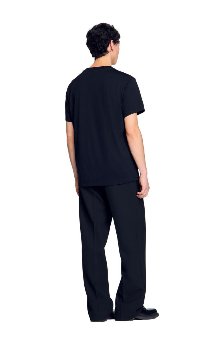 SANDRO T-shirt with snake detail, Alternate, color, 