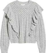 Treasure & Bond Ruffle Pointelle Sweater