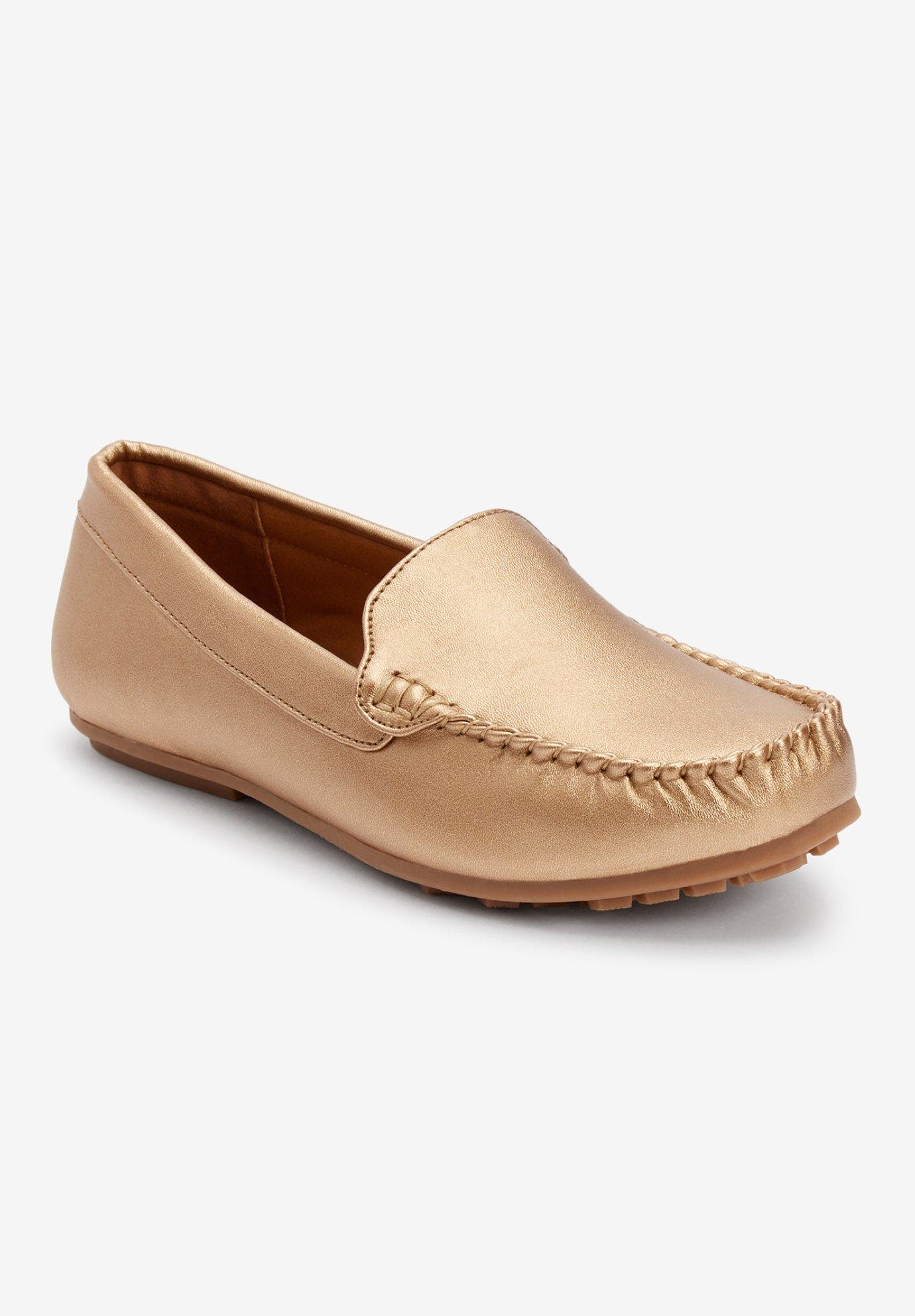 The Milena Slip On Flat, Alternate, color, GOLD