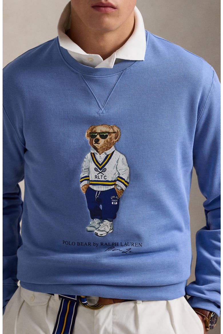 Polo Bear Graphic Sweatshirt, Alternate, color, CAMPUS BLUE HERITAGE BEAR