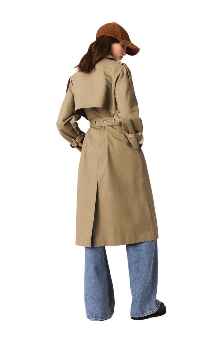 maje Studded trench coat, Alternate, color, 