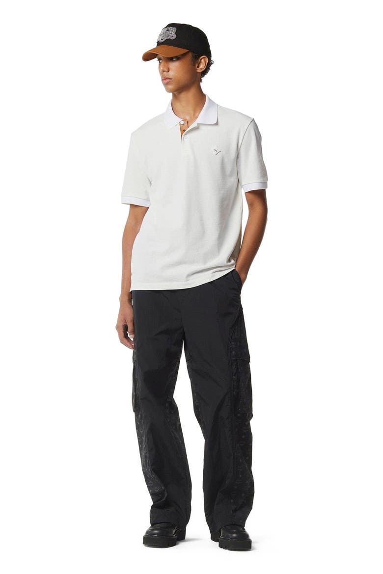 Diamond Patch Piqué Polo, Main, color, White