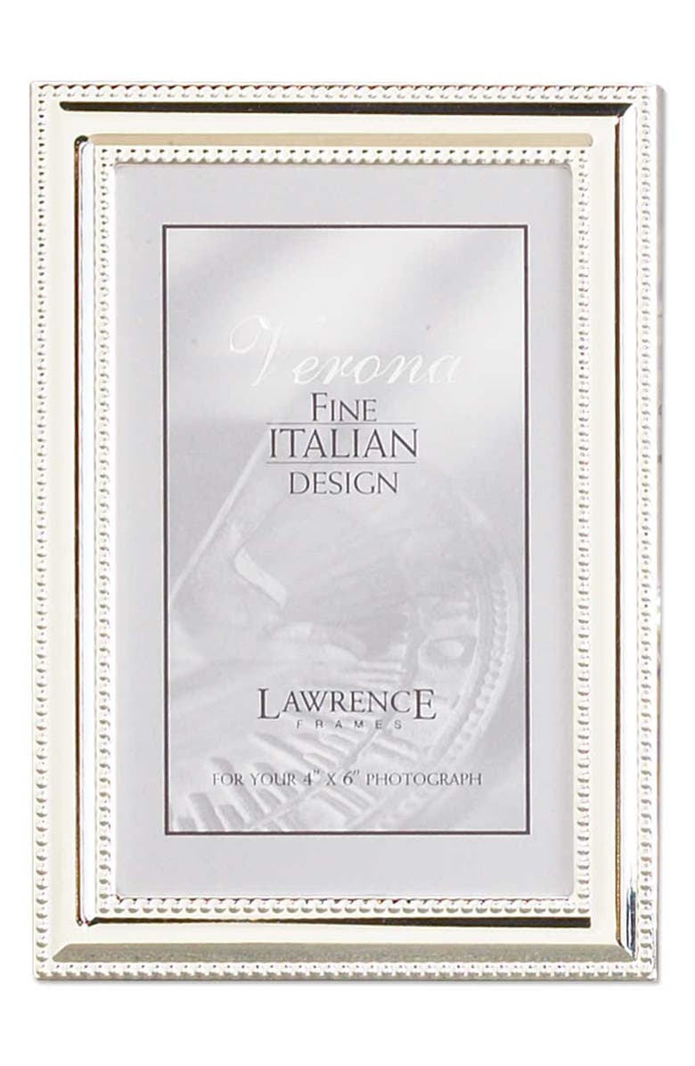 Lawrence Frames Silver Beaded Picture Frame - 4"x6", Main, color, Silver