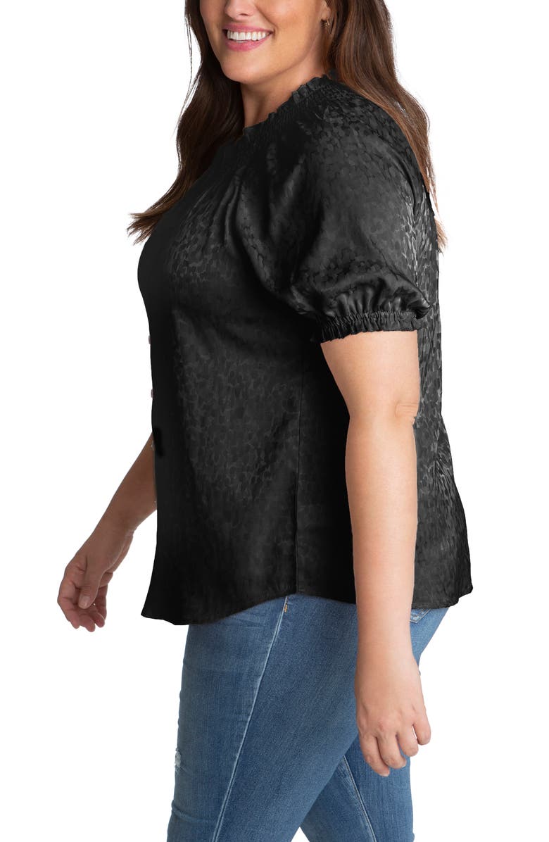 Adyson Parker Smock Neck Jacquard Blouse, Alternate, color,