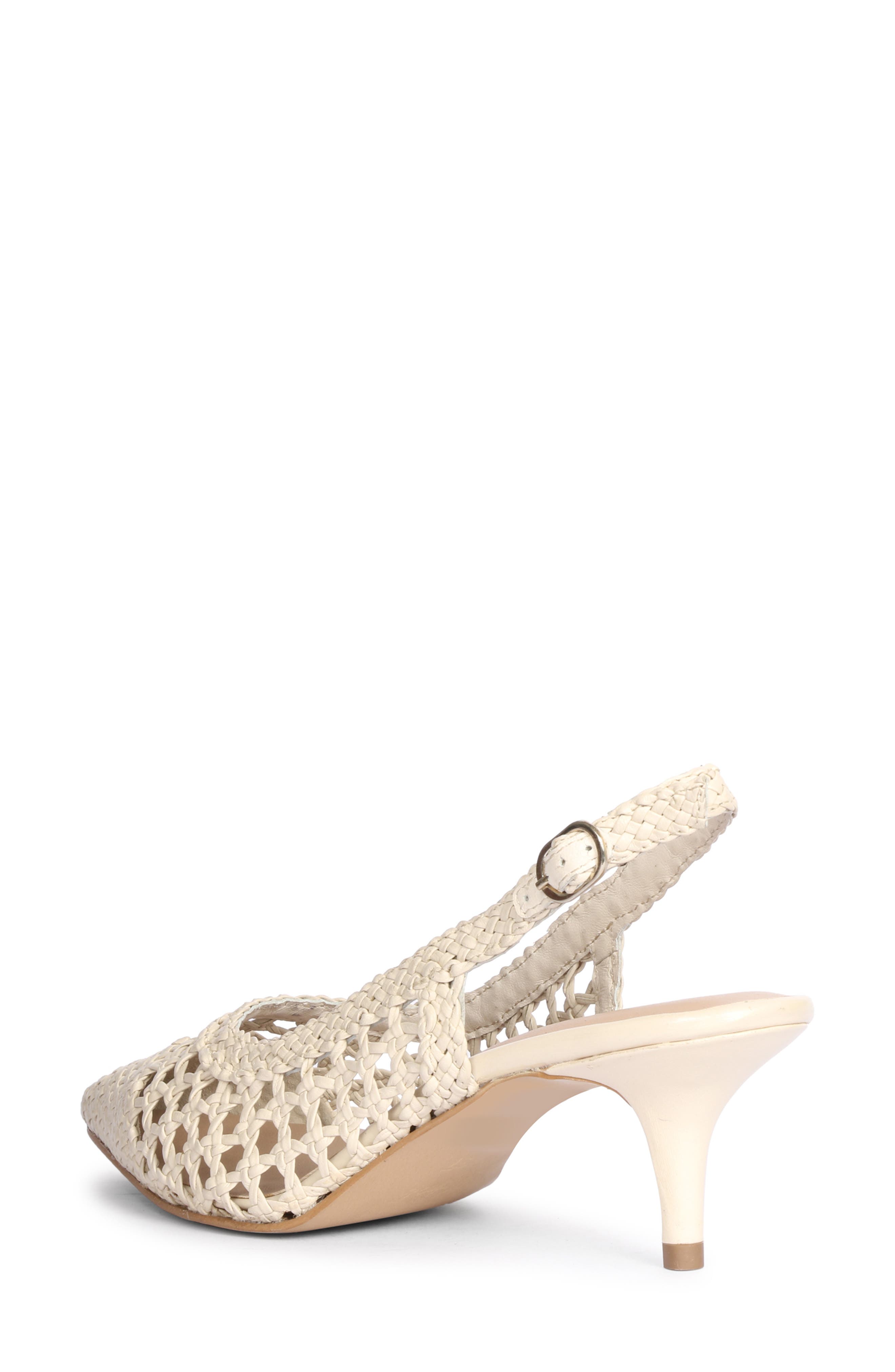SAINT G Benni Woven Slingback Pump, Alternate, color, Ivory
