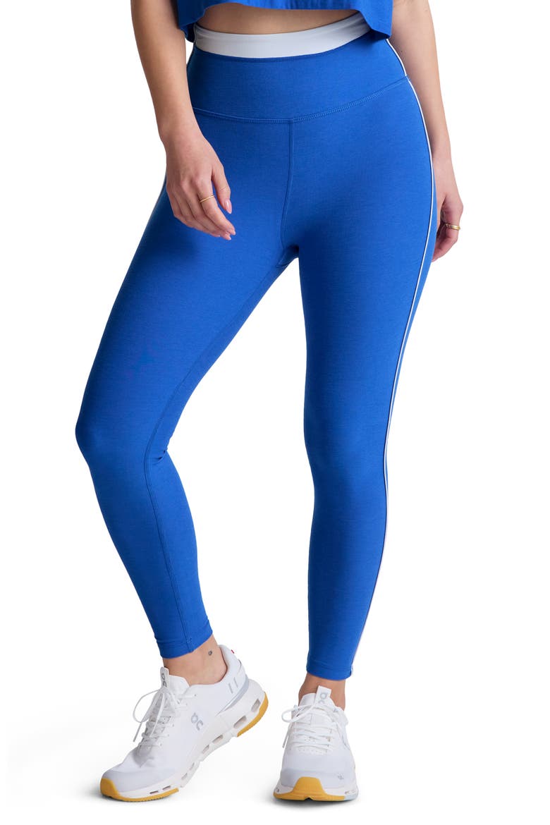 Trophy Spacedye High Waist Leggings, Main, color, COURT BLUE HEATHER/C
