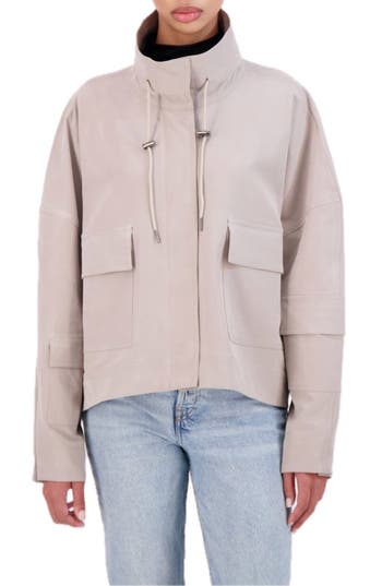 Ookie & Lala Drop Shoulder Bomber Jacket In Gray