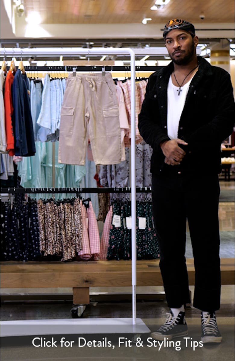 Kids' Baggy Cotton Twill Cargo Pants, sales video thumbnail