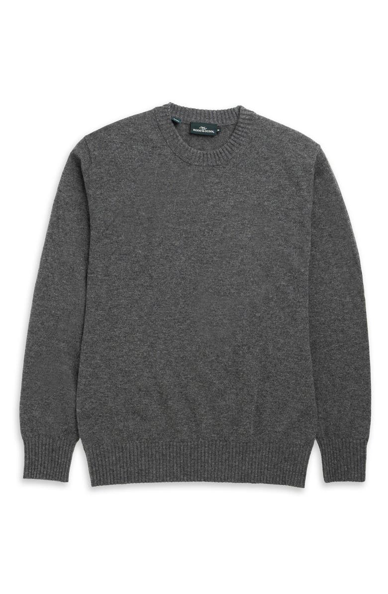 Rodd & Gunn Stewart Island Wool & Cahsmere Crewneck Sweater, Alternate, color, Asphalt