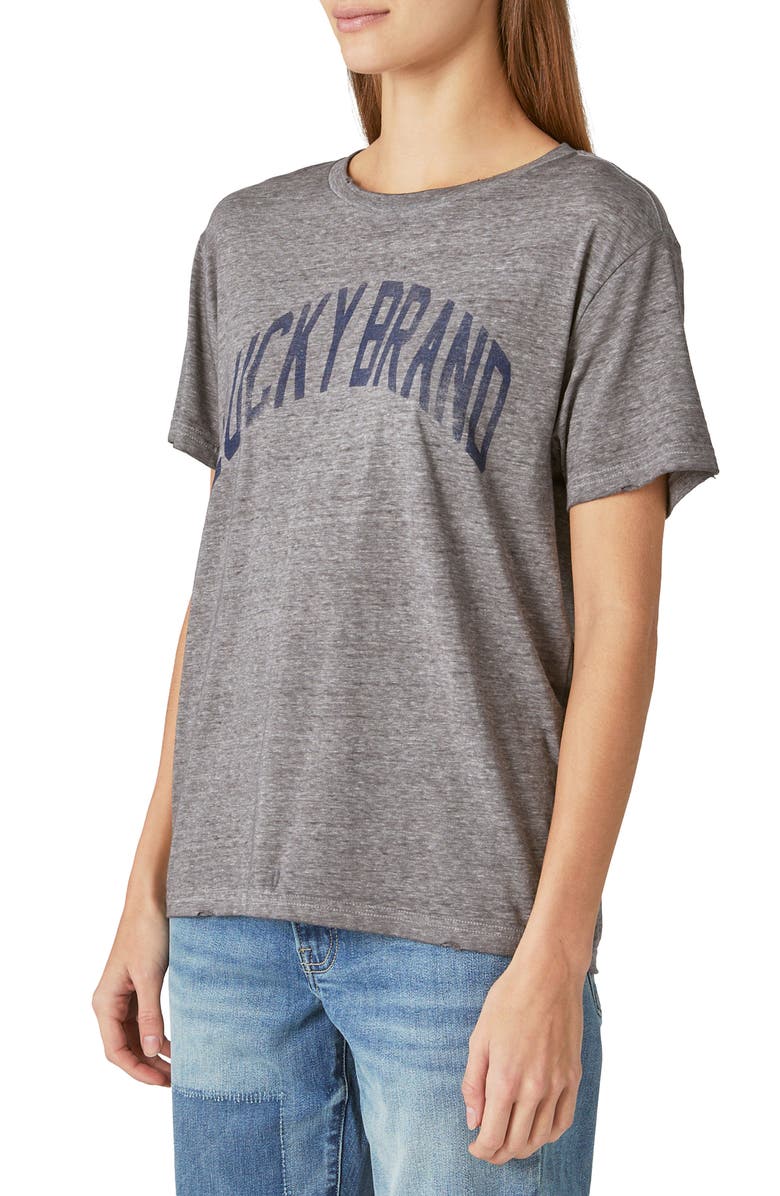 Lucky Brand Classic Logo Boyfriend Tee, Alternate, color,