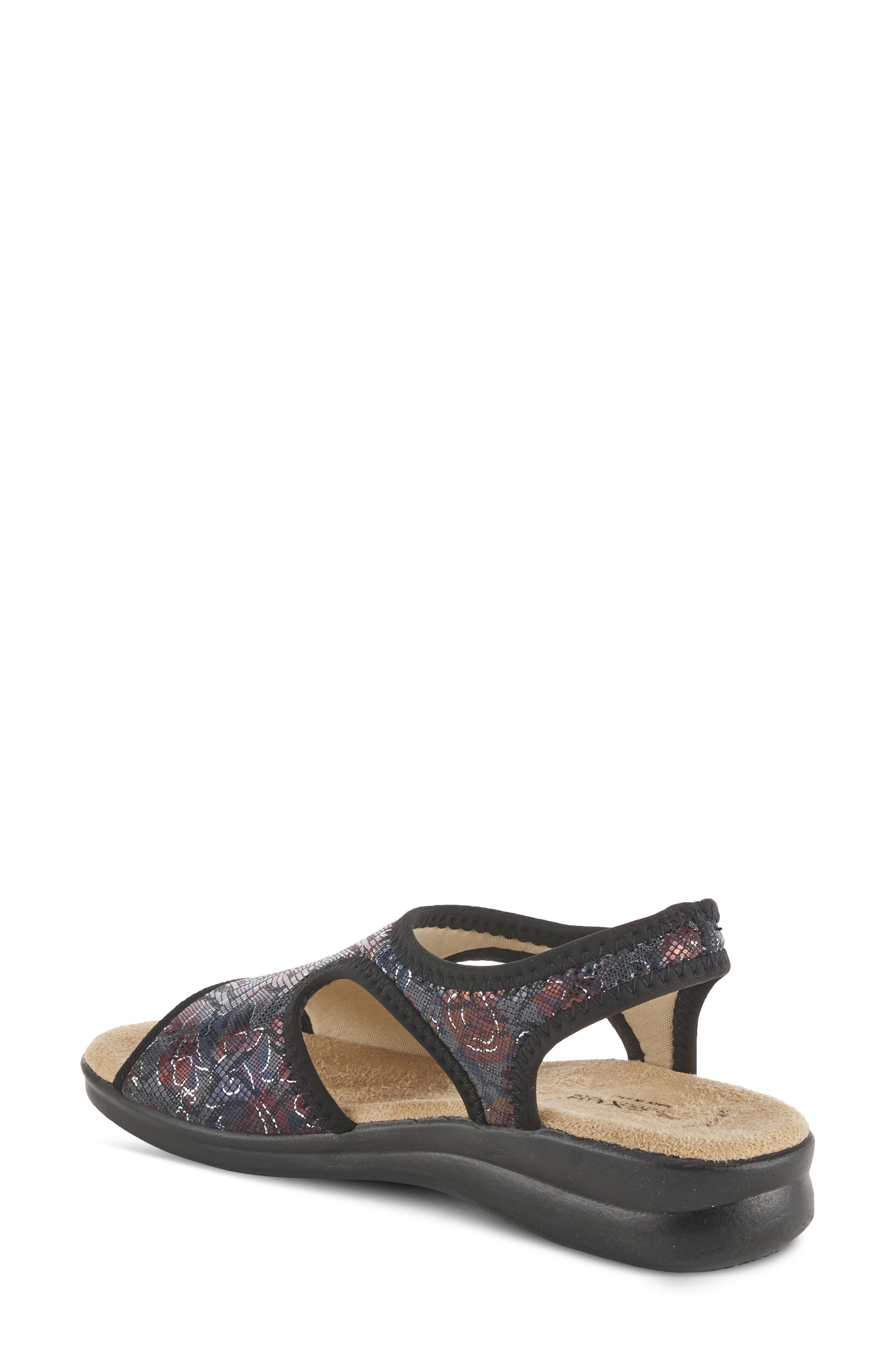 Flexus by Spring Step Nyaman Slingback Sandal, Alternate, color, Black Multi