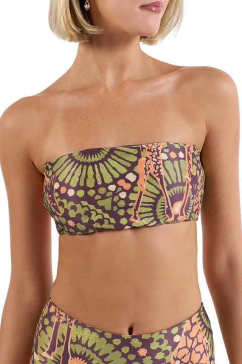 The Africa - Bandeau Bikini Top Reversible