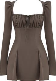 HOUSE OF CB Carlina Long Sleeve Cotton Blend Dress