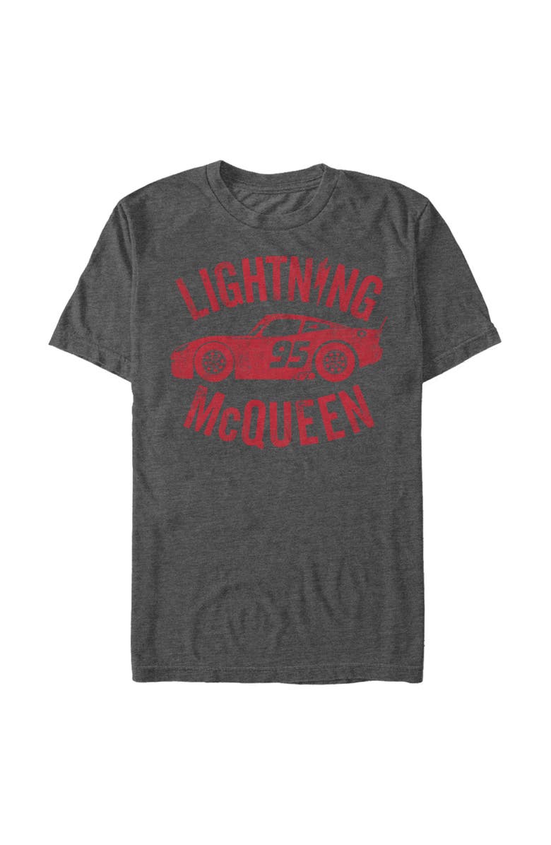 Cars Men's Cars Lightning McQueen  Graphic T-Shirt, Main, color, Charcoal Heather