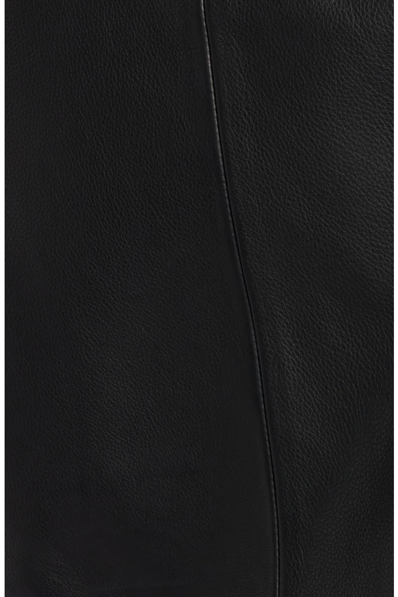Leather Flight Jacket, Alternate, color, BLACK