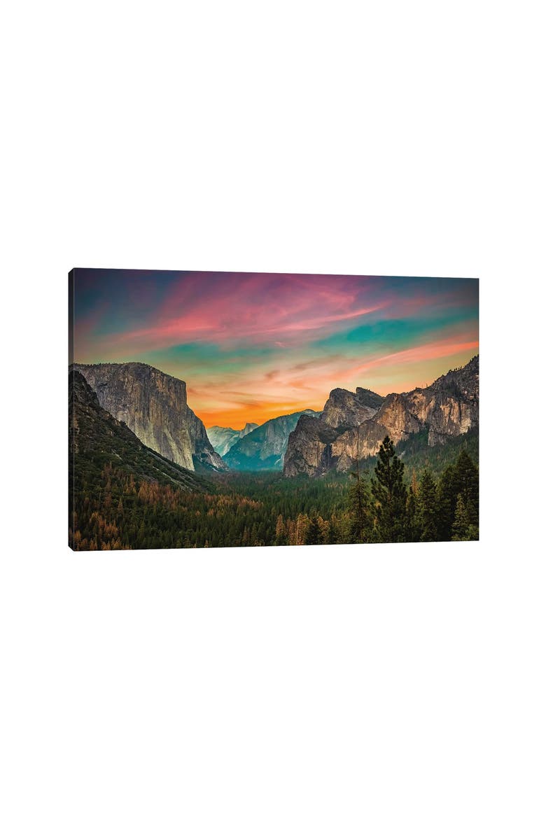 California Yosemite Valley Tunnel View Sunset by Alex G Perez Canvas Wall Art, Main, color, MULTI