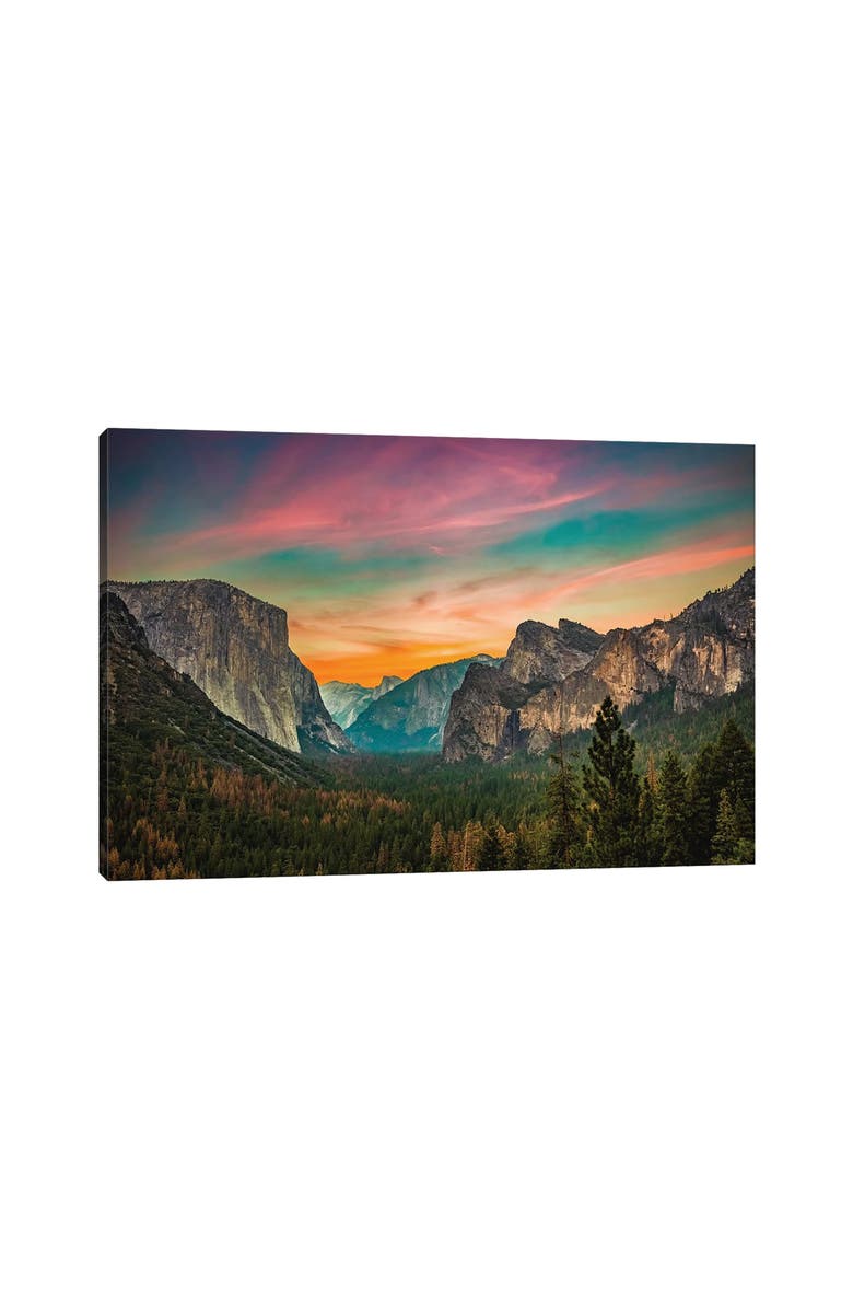 iCanvas California Yosemite Valley Tunnel View Sunset by Alex G Perez Canvas Wall Art, Main, color, Multi