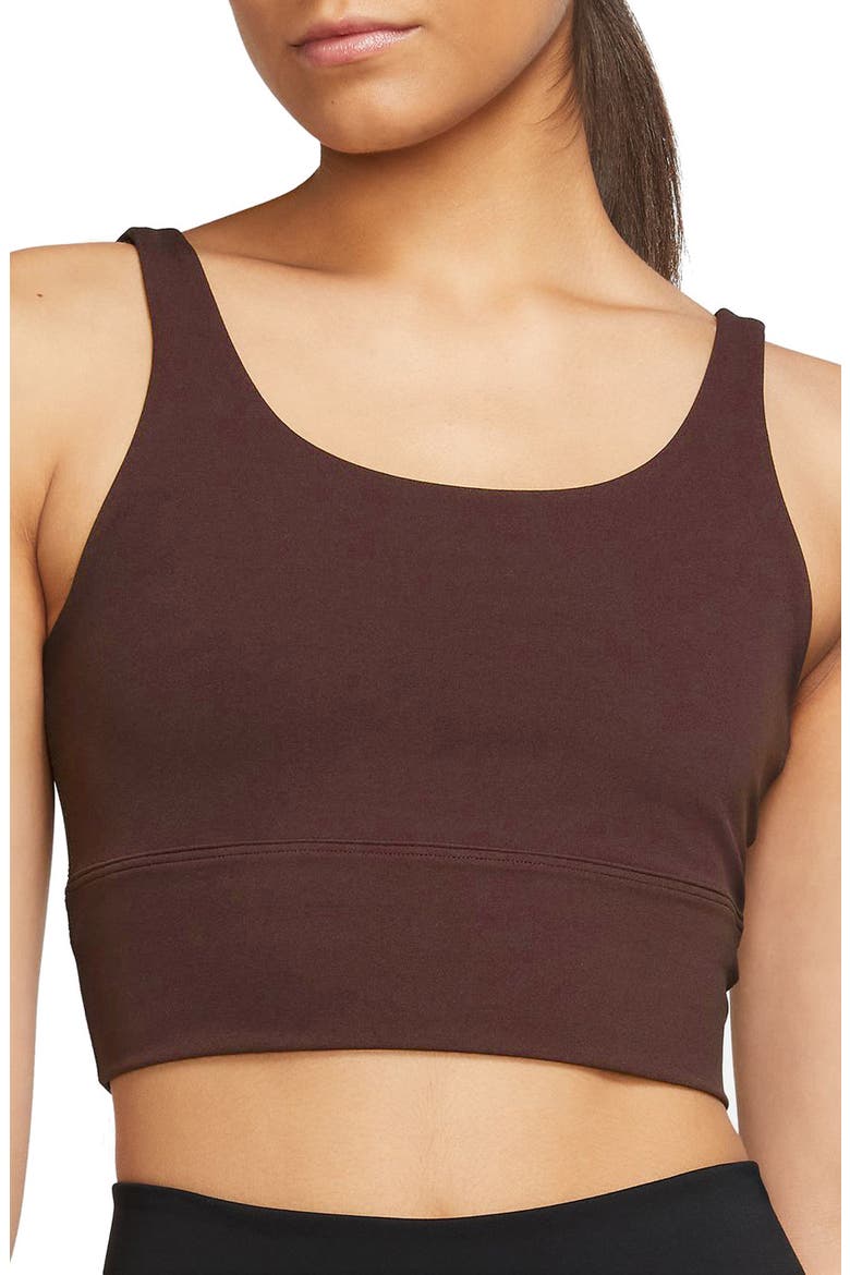 Alate Solo Dri-FIT Longline Sports Bra, Main, color, EARTH/ WHITE