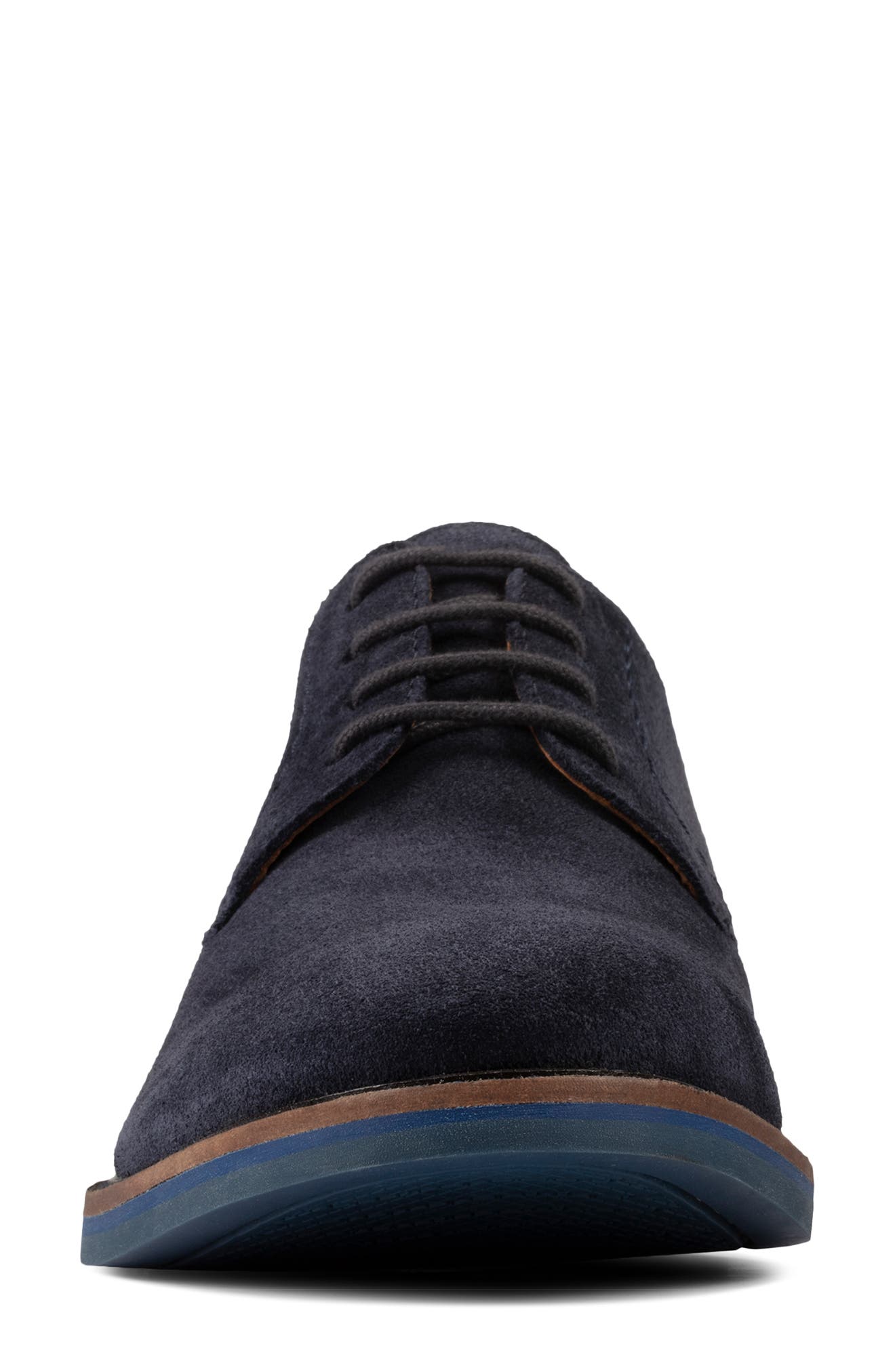 Atticus Plain Toe Derby, Alternate, color, NAVY SUEDE