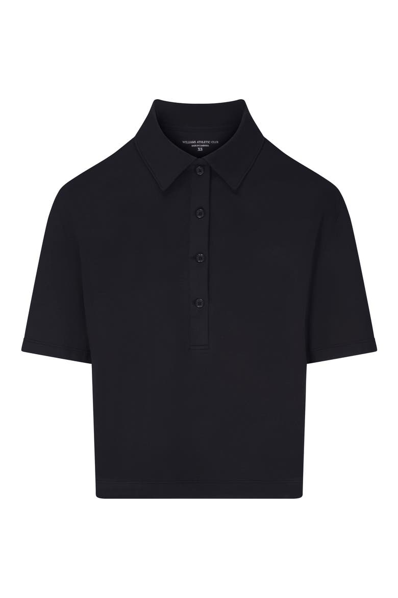 Morgan Athletic Polo, Alternate, color, BLACK
