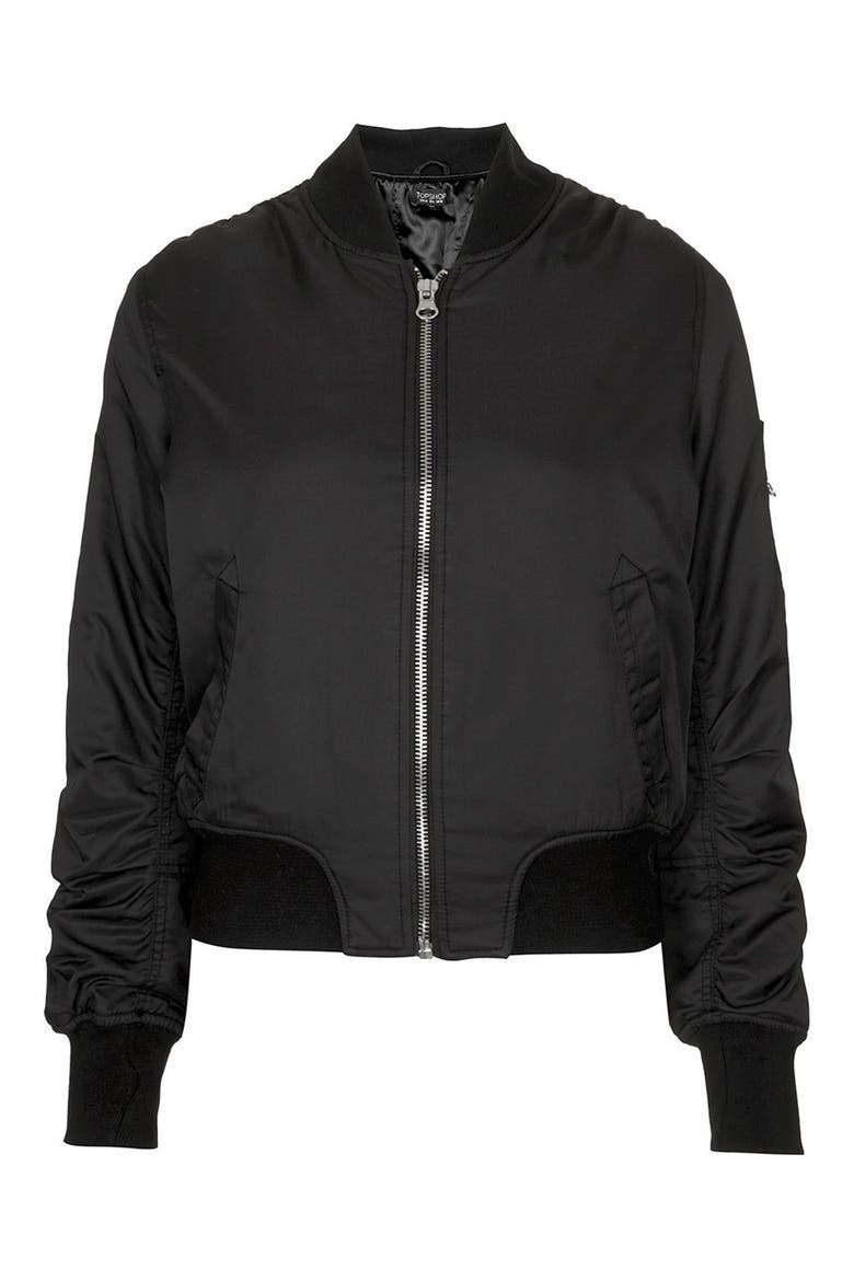 'Boris' Bomber Jacket, Alternate, color, BLACK