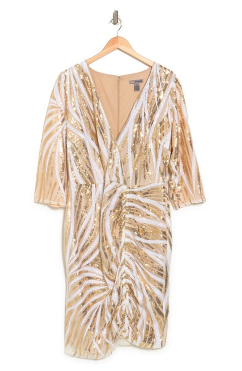 Trophy Sequin Side Rouched Dress (PLUS)