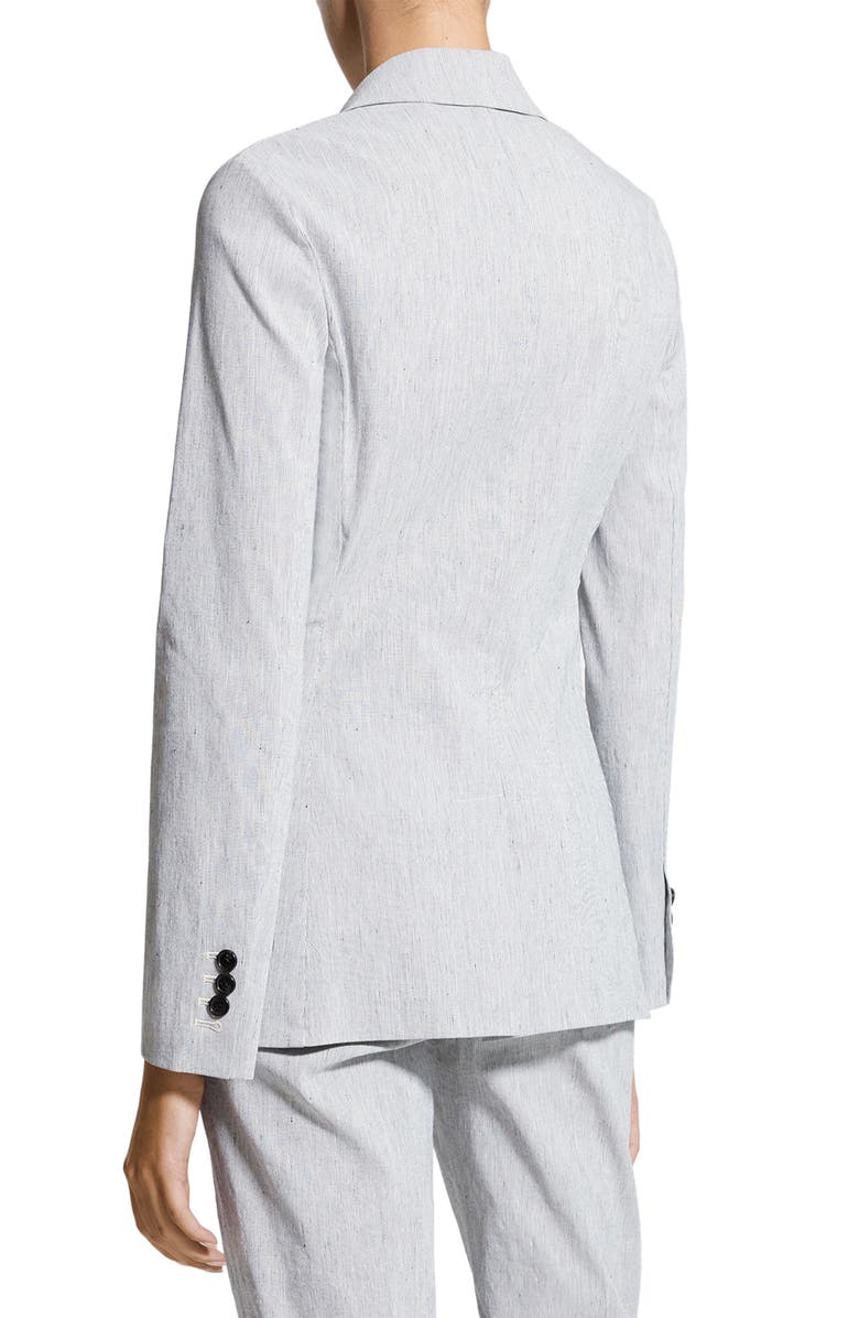 Theory Staple Linen Blend Blazer, Alternate, color, Black Multi