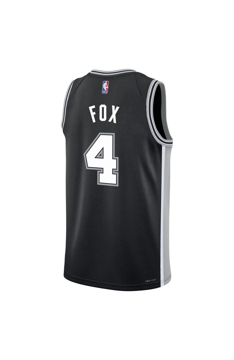 Nike Youth Nike De'Aaron Fox Black San Antonio Spurs Swingman Jersey - Icon Edition, Alternate, color, Black