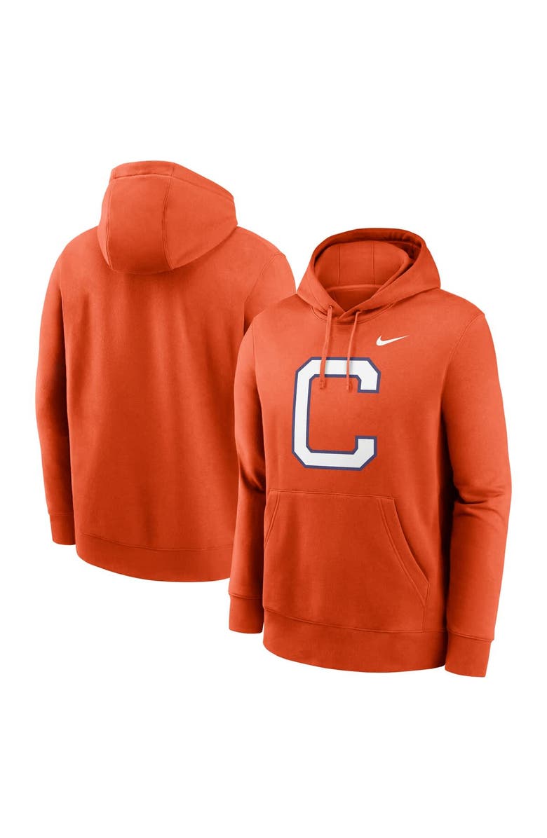 Nike Men's Nike Orange Clemson Tigers Primetime Alternate Logo Club Fleece Pullover Hoodie, Main, color, Orange