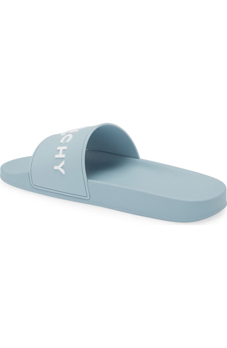 Givenchy Logo Slide Sandal, Alternate, color, Sky Blue