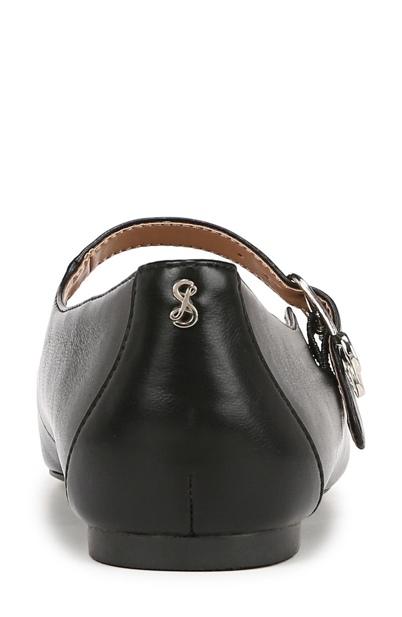 SAM & LIBBY Fredi Mary Jane Flat, Alternate, color, Black Leather